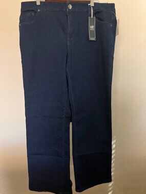 Avenue Bootcut Jeans Size 18 NWT Dark Wash Stretch Denim